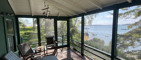 View from cottage porch