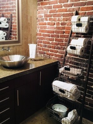 large master bath with two sinks and large walk in shower