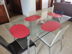 Dining table in the kitchen