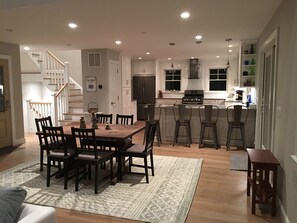 kitchen and dining area