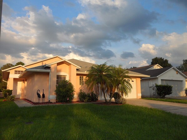 Our Villa at sun down