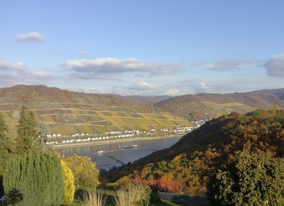 Fantastic view of the Rhine, high altitude of the Rhine above Bacharach, up to 6 people
