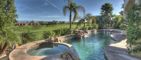 Heated Pool & Spa with Waterfall.