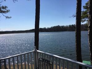 View from the 800 sq. ft. deck that wraps around the cabin. 