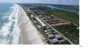 Ponce inlet looking south, arrow shows our condo unit location