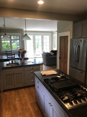 Kitchen facing toward the family room and back deck.