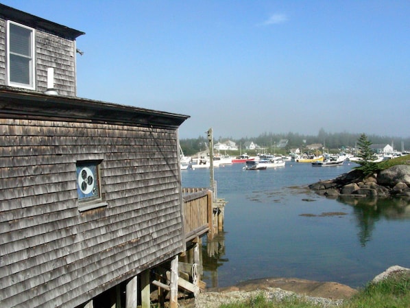 View of Corea Harbor from the side of the Boathouse.  