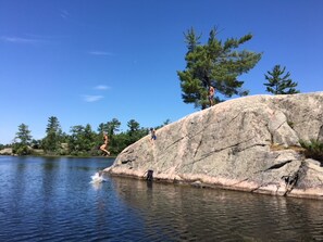 Famous Big Bald Lake Jumping Rock 5 mins by boat