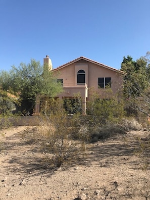 Back of the house..Creosote, mesquite, other native desert plants abound.