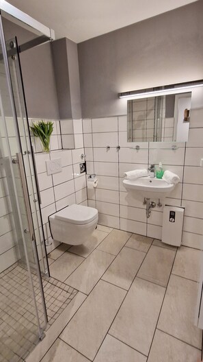Blick ins neue Bad