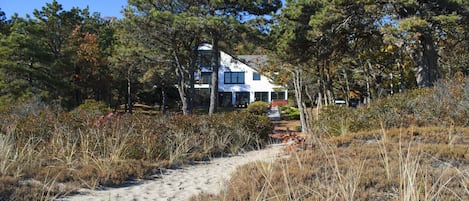 View of the house from the beach