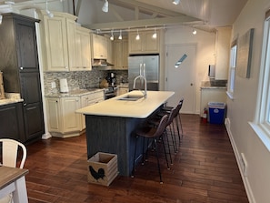 A view of the main upstairs kitchen