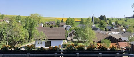 Blick vom Balkon im Frühjahr