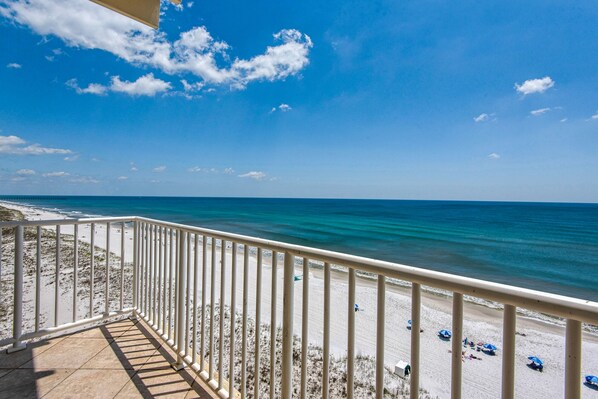 Beautiful beach balcony view