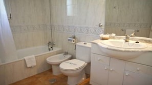one of two bathrooms