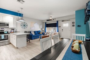 Living room and kitchen
