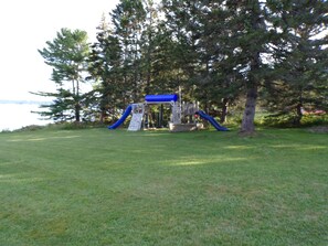 Playground looks at water
