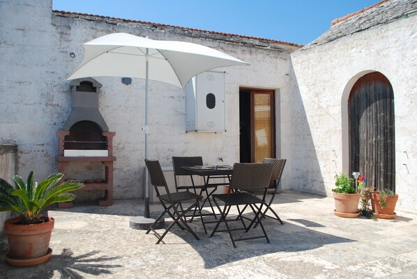 The terrace in the morning