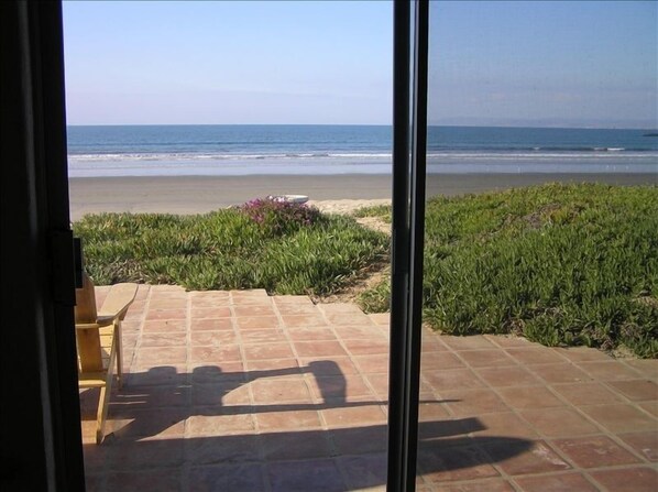 Looking out from the house to the Beach