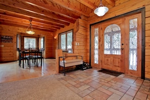 Entry way and dining room of Cabin #1