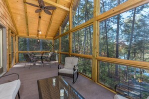 View of lake from the screen porch