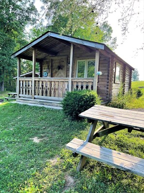 Cabin 2 sits on the lake