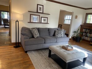 Front living room, entry to dining room