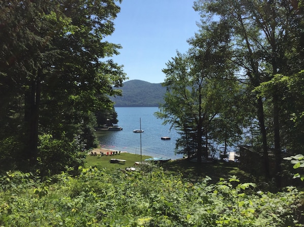 Cabin view overlooking the beach