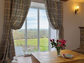 Rural views from teh living room | Hopedene Cottage, Weare, near Axbridge