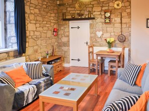 Characterful living and dining room | Stable Cottage - Railway Cottages, Acklington, near Amble