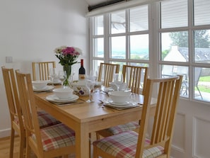 Delightful dining room | Wester Laggan Cottage, Dulnain Bridge, near Grantown-on-Spey