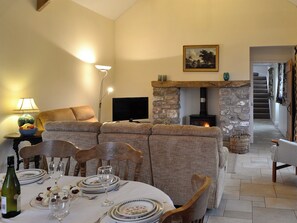 Living room and dining area | The Old Byre, Middleton, near Swansea