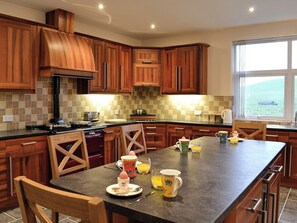 Open plan kitchen, living and dining area | Liftingstane Farmhouse - Liftingstane, Closeburn, near Thornhill