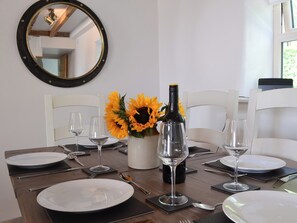 Lovely contemporary dining area | Bryn Awel, Moelfre, near Benllech
