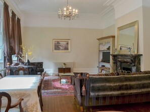 Charming living area with high ceilings | Ebbe Retreat, Beadnell