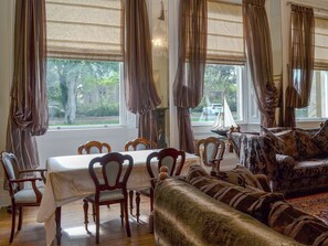 Light and airy dining area with high ceilings and huge windows  | Ebbe Retreat, Beadnell