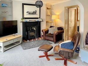 Living room with wood burner | Jacob’s Rest, Cromer