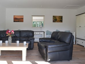 Sitting room with table football | East Croft Barn, Halwill, near Holsworthy