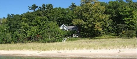 Cottage as seen from the beach