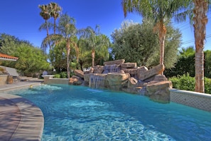 Private Backyard Oasis w/ 5 ft deep Pool, steps  on both sides -good for v-ball!