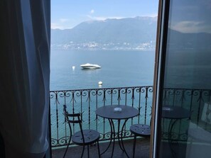 Private terrace with lake views