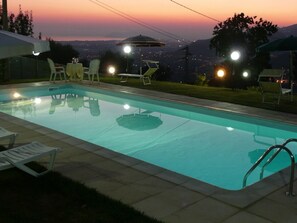 Pool at sunset