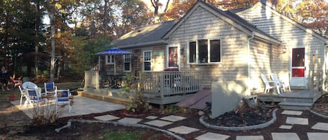 patio area and front and side decks 