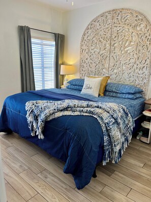 Primary bedroom with king size bed