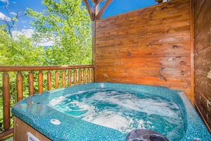 Soak your troubles away in the hot tub!