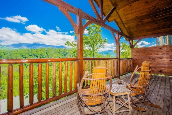Rock away on the back deck sipping on your morning coffee or eve