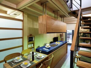 DINING AREA AND KITCHEN
