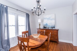 Dining room with seating for four.