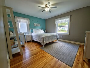 Large bedrooms, which are rare for homes in town! To the right is the closet.