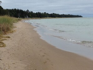 looking to the north, standing in front of cottage.